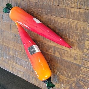 Mikasa glass carrots, NEW